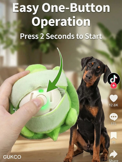 Interactive Dog Ball – Motion Activated Automatic Rolling Toy, USB Rechargeable & Squeaky, Self-Play Boredom Relief for Small Medium Large Dogs & Cats, Durable Indoor Outdoor Pet Toy